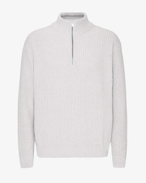 Colorful Standard Merino 1/4 Zip - Snow Melange