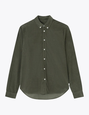 Les Deux Christoph Cord Shirt - Olive Night