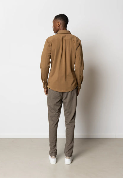 Clean Cut Copenhagen Formal Stretch Shirt - Brown