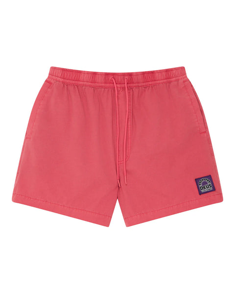Deus Ex Machina Sandbar Garment Dyed Shorts - Melon Red