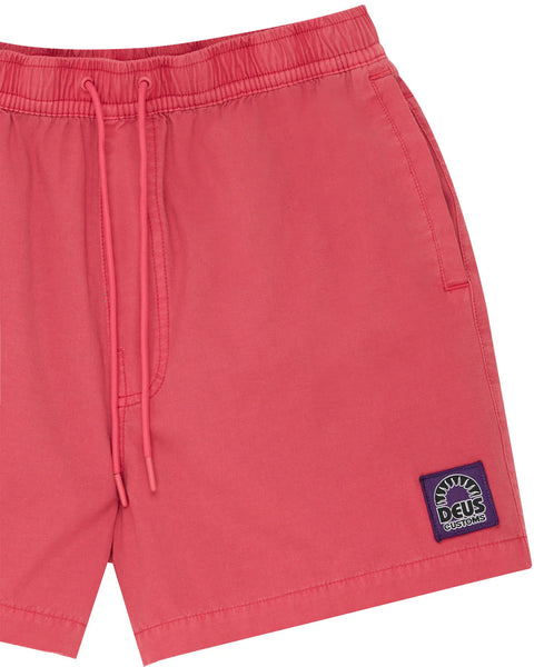 Deus Ex Machina Sandbar Garment Dyed Shorts - Melon Red