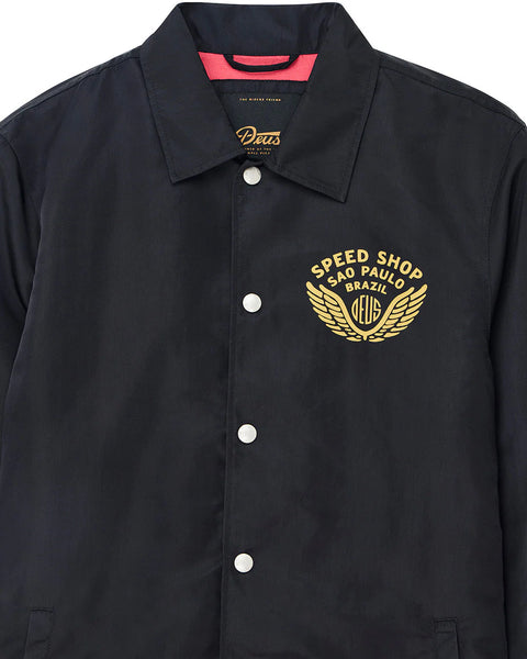 Deus Ex Machina Munificence Nylon Coach Jacket - Black