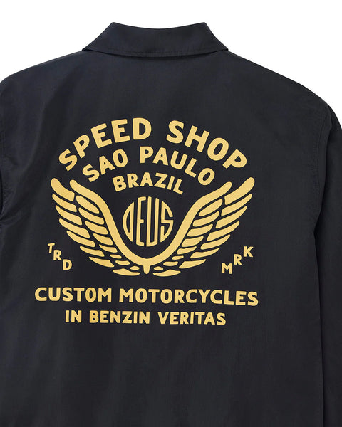 Deus Ex Machina Munificence Nylon Coach Jacket - Black