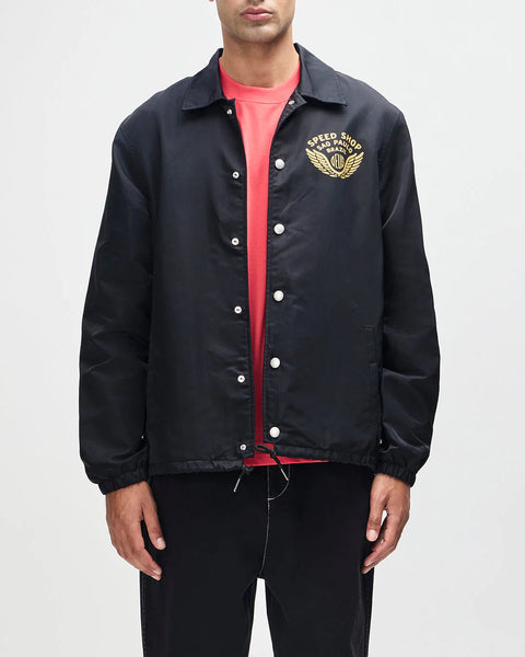Deus Ex Machina Munificence Nylon Coach Jacket - Black