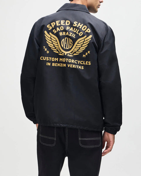 Deus Ex Machina Munificence Nylon Coach Jacket - Black