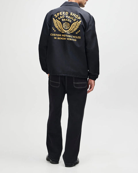 Deus Ex Machina Munificence Nylon Coach Jacket - Black