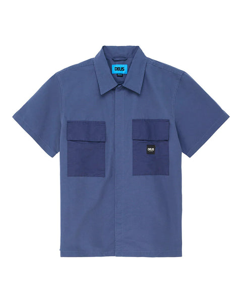 Deus Ex Machina Briggs S/S Shirt - Mechanic Blue