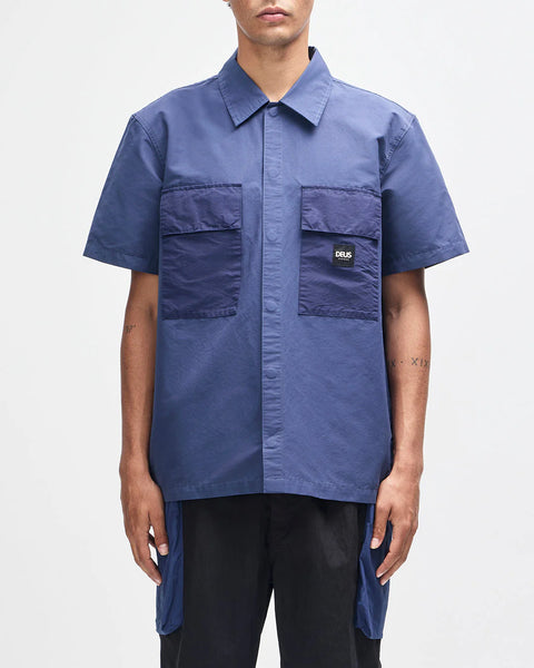 Deus Ex Machina Briggs S/S Shirt - Mechanic Blue