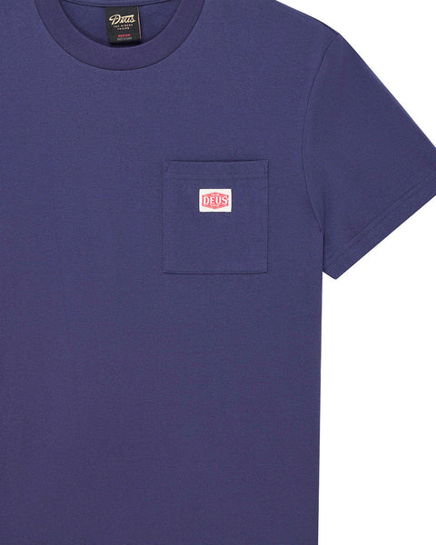 Deus Ex Machina Parts & Service Pocket Tee - French Blue