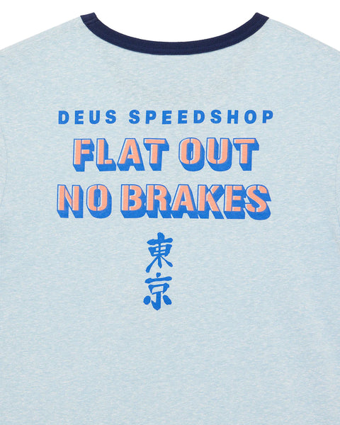 Deus Ex Machina Flat Out Tee - Strong Blue