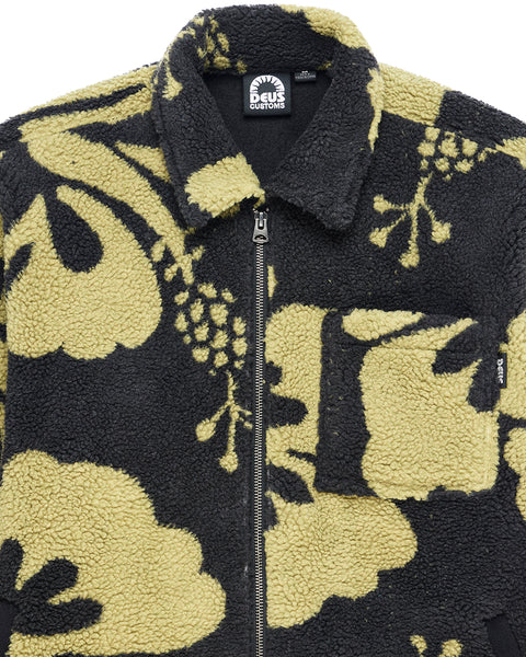 Deus Ex Machina Oahu Sherpa jacket - Anthracite Grey