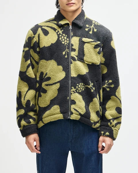 Deus Ex Machina Oahu Sherpa jacket - Anthracite Grey