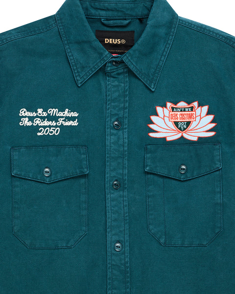 Deus Ex Machina Sacred Chest L/S Shirt - Racing Green