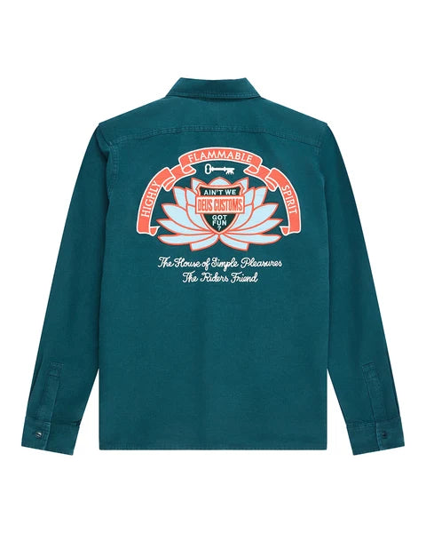 Deus Ex Machina Sacred Chest L/S Shirt - Racing Green