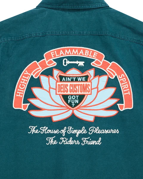 Deus Ex Machina Sacred Chest L/S Shirt - Racing Green