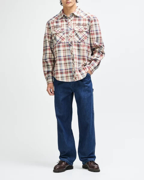 Deua Ex Machina Reality Wreckers Check L/S Shirt - Natural Check