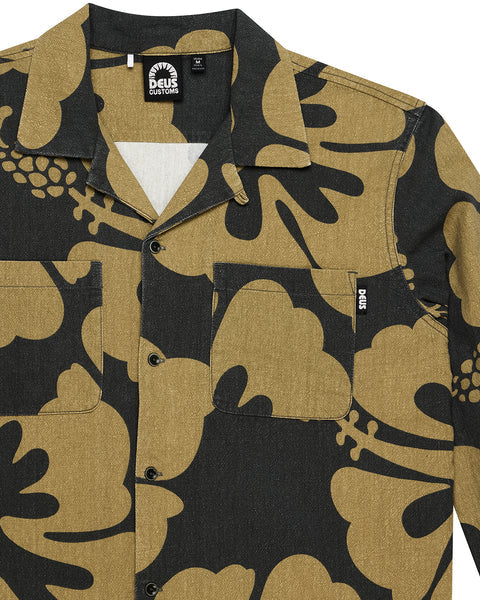 Deus Ex Machina Oahu L/S Shirt - Anthracite Grey