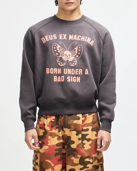 Deus Ex Machina Bad Sign Crew - Anthracite Grey
