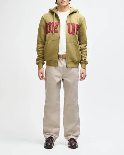 Deus Ex Machina Victory Lap Zip Hoodie - Olive Green