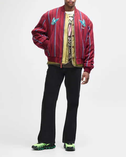 Deus Ex Machina Pendula Reversible Jacket - Willow Green/Blanket Red