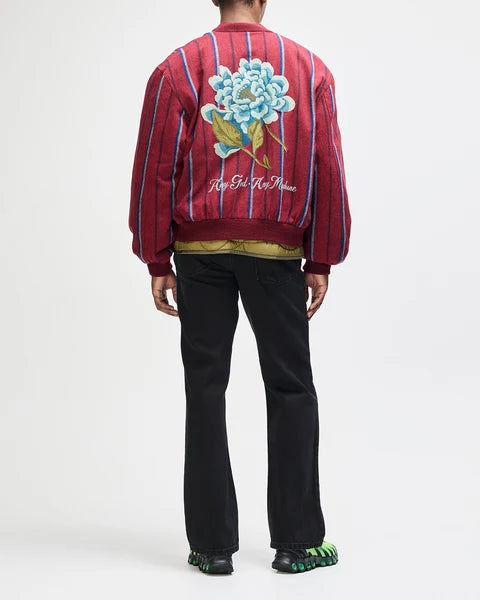 Deus Ex Machina Pendula Reversible Jacket - Willow Green/Blanket Red