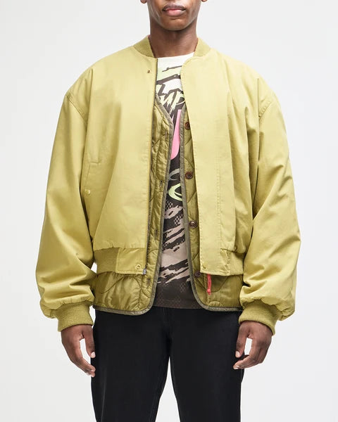Deus Ex Machina Pendula Reversible Jacket - Willow Green/Blanket Red