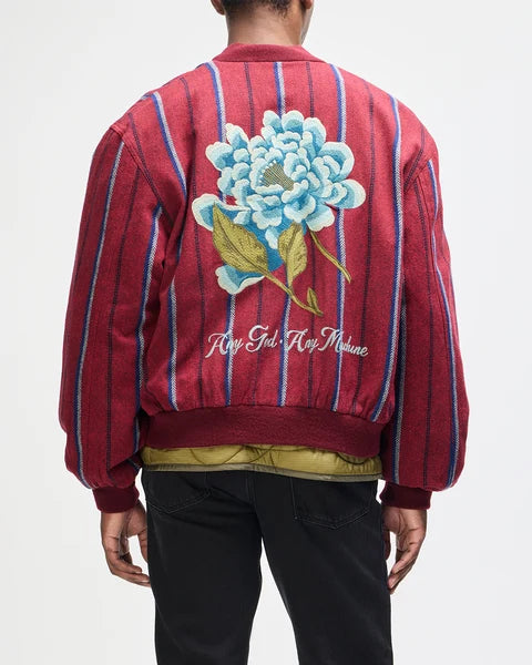 Deus Ex Machina Pendula Reversible Jacket - Willow Green/Blanket Red