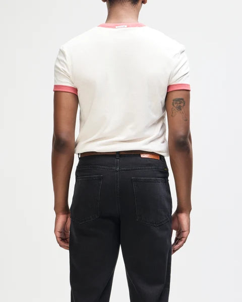 Deus Ex Machina Two Minds Ringer Tee - Dirty White/Red Apple