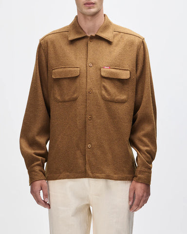 Deus ex Machina Clayton Wool L/S Shirt - Bronze Brown