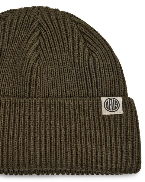 Deus Ex Machina Pill Merino Beanie - Olive Green