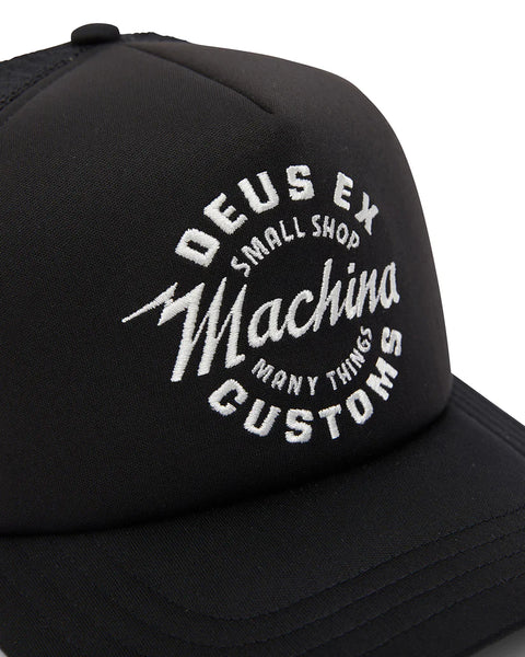 Deus Ex Machina Amped Circle Trucker Cap - Black