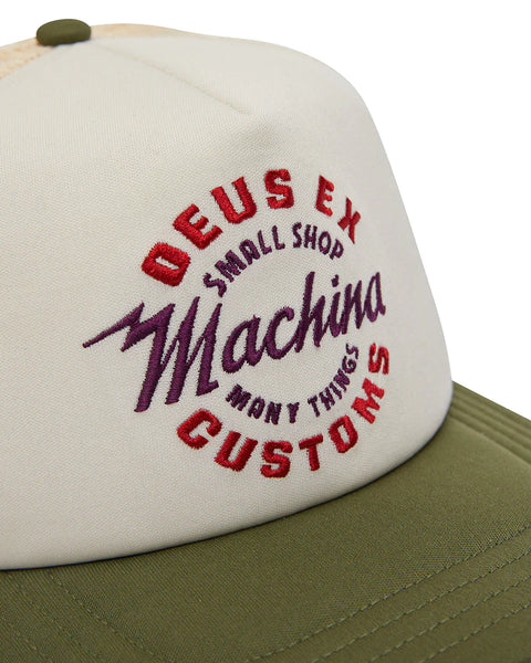 Deus Ex Machina Amped Circle Trucker Cap - Cream