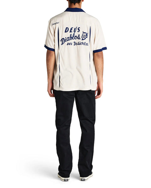 Deus Ex Machina Diablo Bowling Shirt - Dirty White