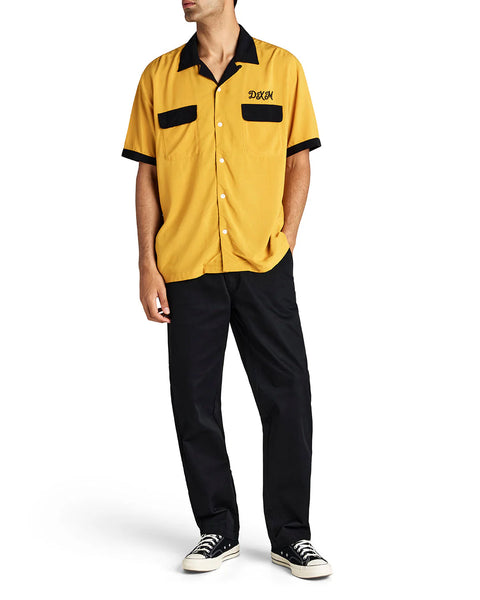 Deus Ex Machina Diablo Bowling Shirt - Golden Yellow
