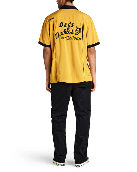 Deus Ex Machina Diablo Bowling Shirt - Golden Yellow