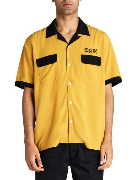 Deus Ex Machina Diablo Bowling Shirt - Golden Yellow