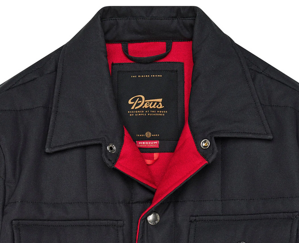 Deus ex Machina Maxwell Waxed Overshirt - Black