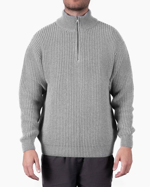 Colorful Standard Merino Quarter Zip - Marine Blue