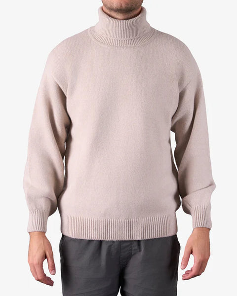 Merino Turtle Neck - Warm Taupe