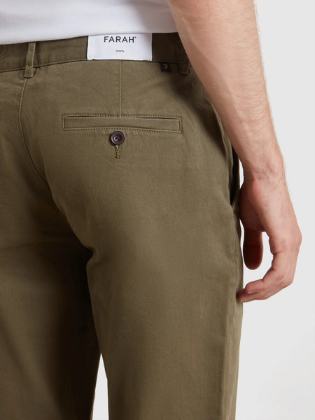 Farah Elm Slim Fit Chino - Olive Green