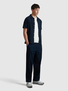 Farah Greenport Drawstring Loose Trousers - True Navy