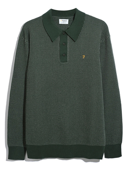 Farah L/S Gateacre Polo Shirt - Poplar Green