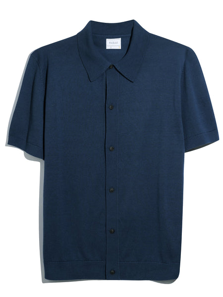 Farah Poplar Knitted Polo - Aegean Blue