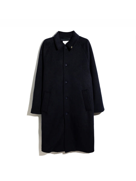 Farah Chaffee Melton Overcoat - Navy