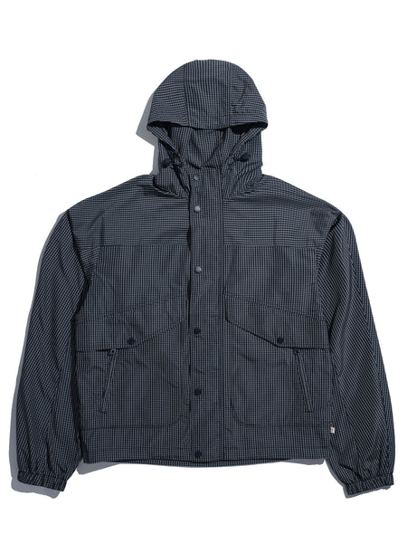 Farah Shenley Check Hooded Jacket - True Navy