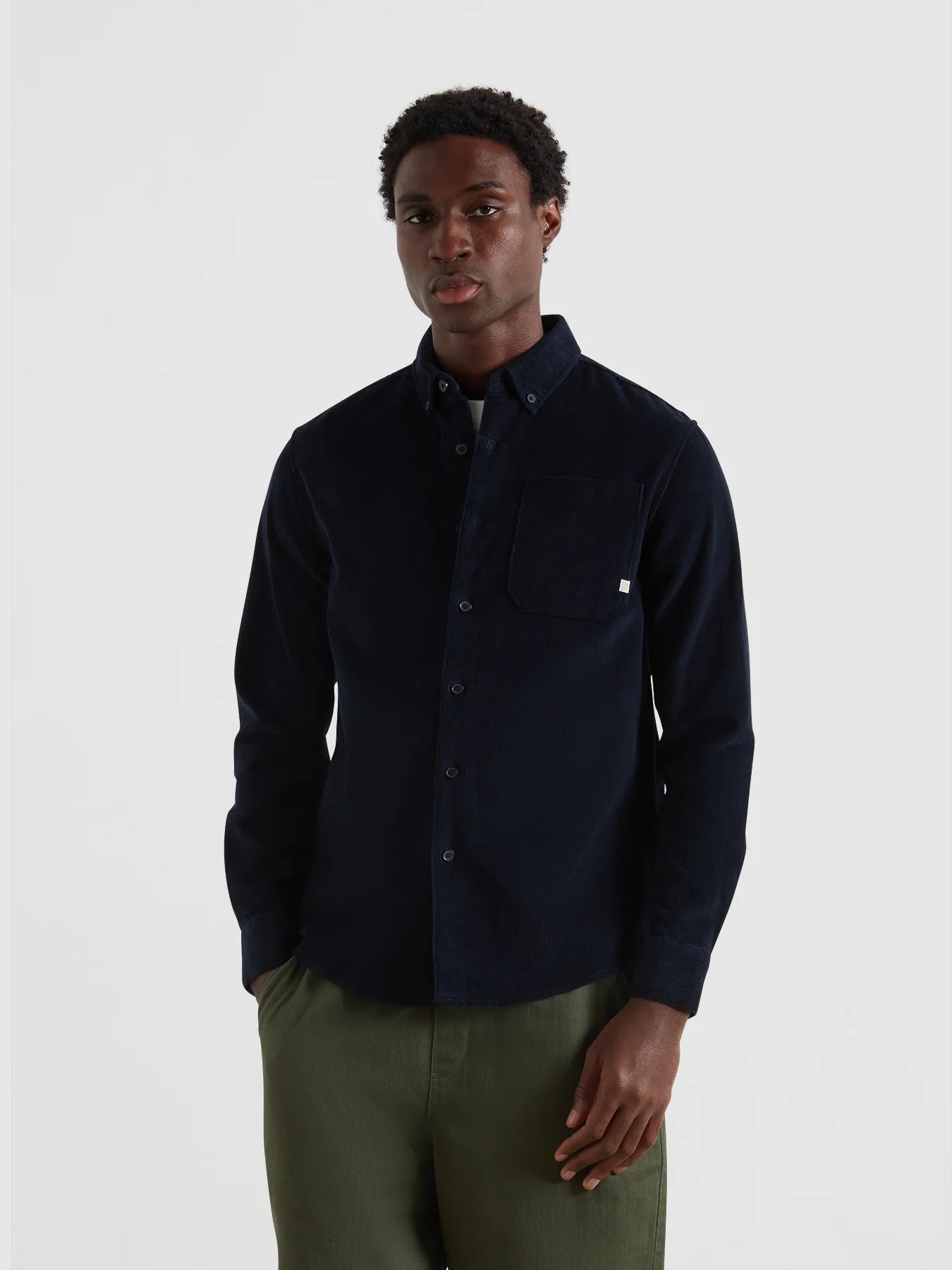 Farah Spencer Cord Shirt - True Navy