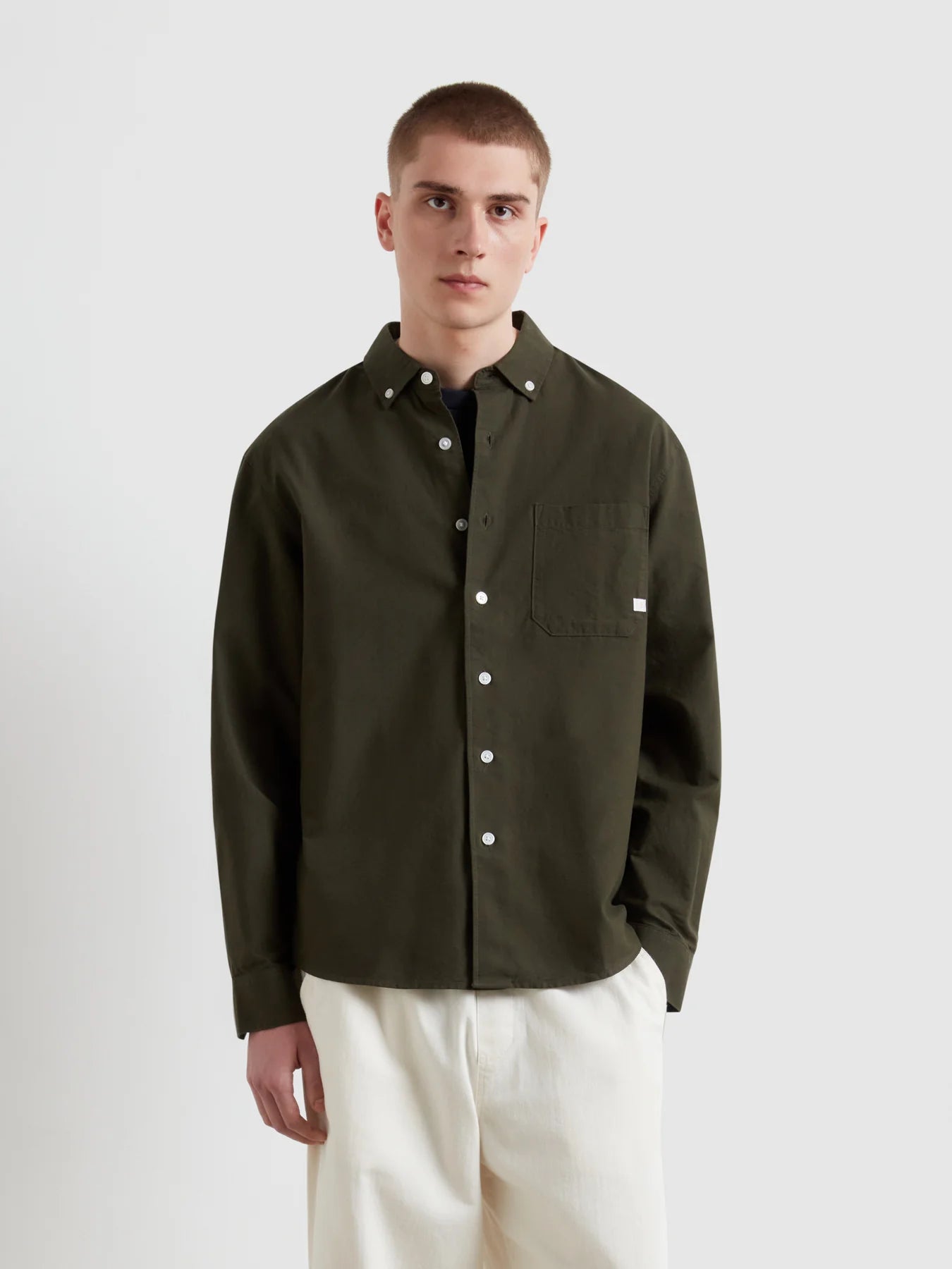 Farah Brewer Box Shirt - Evergreen