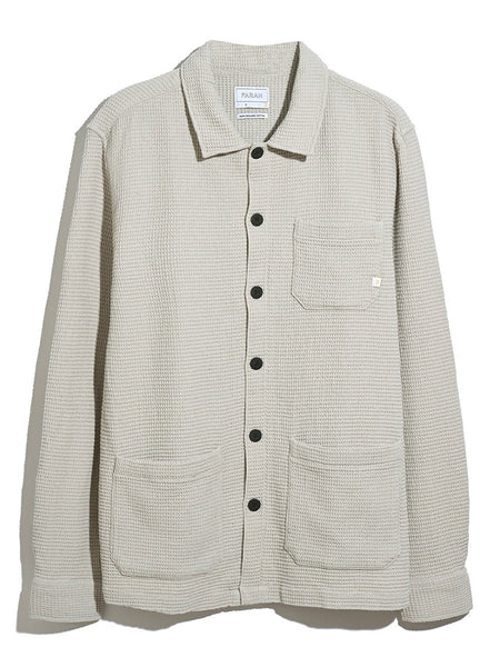 Farah L/S Castlefields Overshirt - White Smoke