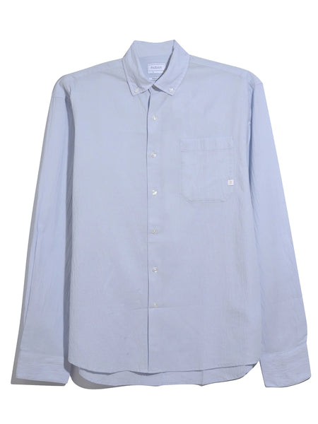 Farah Stanford Poplin L/S Shirt - Blue Nickle