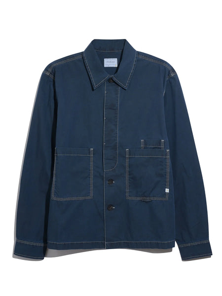 Farah Mattison Frost Finish Overshirt - Aegean Blue